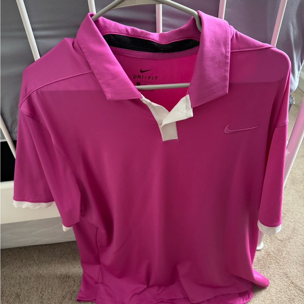Nike Pink Dri-FIT Polo Shirt